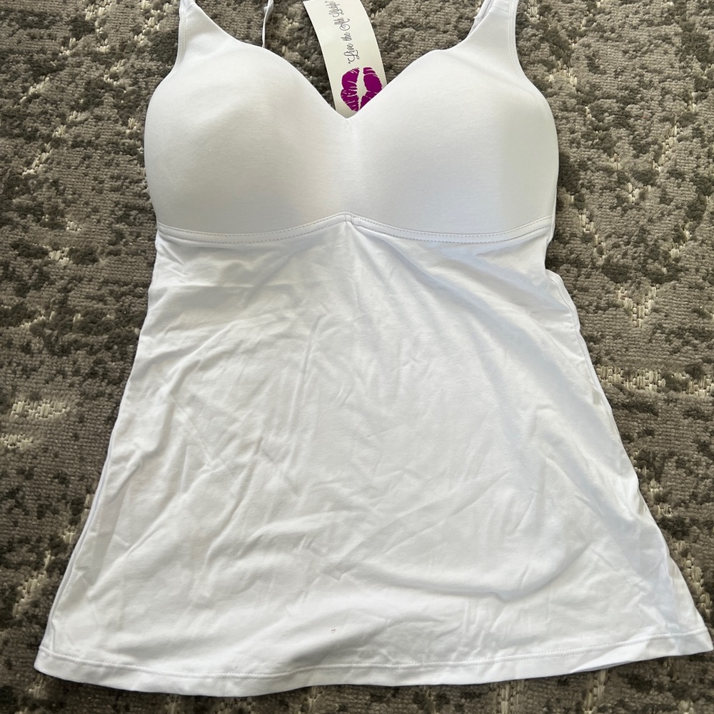 NEW Rhonda Shear Molded Cup Camisole XL (WHITE COLOR)